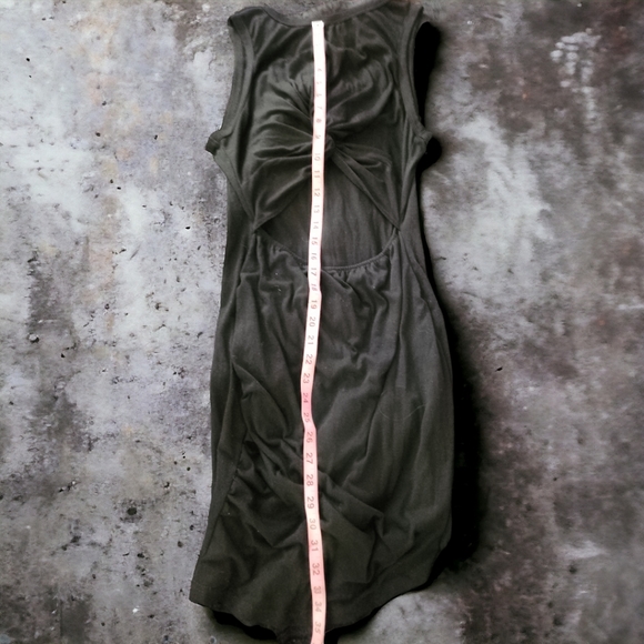 Black MD Sleeveless Hollow Out Twist Bodycon Mini Dress - Picture 4 of 6